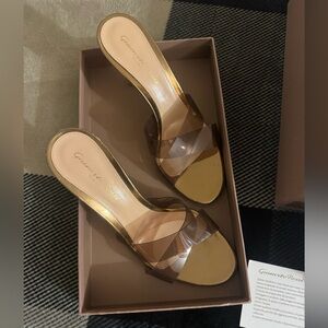 Gianvito Rossi PVC Blush Mules